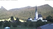 Archived webcam image showing Kreuth - Church St. Leonhard on 28 May 2026 at 07:38