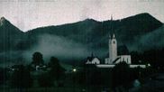 Archived webcam image showing Kreuth - Church St. Leonhard on 25 Sep 2026 at 06:00