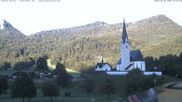 Archived webcam image showing Kreuth - Church St. Leonhard on 25 Sep 2026 at 08:00