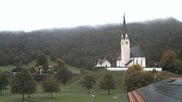 Archived webcam image showing Kreuth - Church St. Leonhard on 2 Oct 2026 at 10:04
