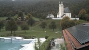 Archived webcam image showing Kreuth - Church St. Leonhard on 2 Oct 2026 at 12:04