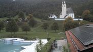 Archived webcam image showing Kreuth - Church St. Leonhard on 2 Oct 2026 at 18:04