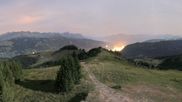 Archived webcam image showing Notre Dame de Bellecombe - Top station chairlift Ban Rouge on 4 Aug 2026 at 02:38