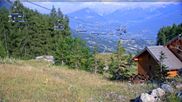 Archived webcam image showing Mountain station of the Chabrières chair lift on 12 Jul 2026 at 18:11