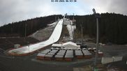 Archived webcam image showing Ski Jumping Venue at Vogtland Arena on 1 Apr 2026 at 08:43