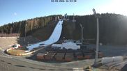 Archived webcam image showing Ski Jumping Venue at Vogtland Arena on 1 Apr 2026 at 18:43