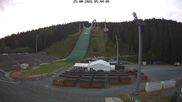 Archived webcam image showing Ski Jumping Venue at Vogtland Arena on 25 Aug 2026 at 07:14