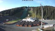Archived webcam image showing Ski Jumping Venue at Vogtland Arena on 25 Aug 2026 at 08:14