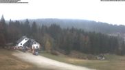 Archived webcam image showing Ski lift and slope at "Bleaml Alm" on 14 Apr 2026 at 07:10