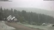 Archived webcam image showing Ski lift and slope at "Bleaml Alm" on 12 May 2026 at 12:05