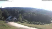 Archived webcam image showing Ski lift and slope at "Bleaml Alm" on 18 Jun 2026 at 07:16