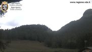 Archived webcam image showing Colle di Joux ski run on 18 Sep 2026 at 08:37