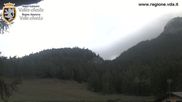 Archived webcam image showing Colle di Joux ski run on 18 Sep 2026 at 12:37