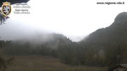 Archived webcam image showing Colle di Joux ski run on 18 Oct 2026 at 08:52