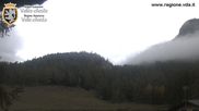 Archived webcam image showing Colle di Joux ski run on 18 Oct 2026 at 18:52