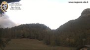 Archived webcam image showing Colle di Joux ski run on 19 Oct 2026 at 18:20