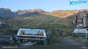 Archived webcam image showing Grandvalira: Base Station Pas de la Casa on 5 Aug 2026 at 07:49