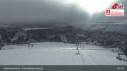 Archived webcam image showing Oberwiesenthal - Fichtelberg ski slope on 27 Mar 2026 at 08:47