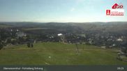 Archived webcam image showing Oberwiesenthal - Fichtelberg ski slope on 9 Aug 2026 at 09:48
