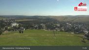 Archived webcam image showing Oberwiesenthal - Fichtelberg ski slope on 9 Aug 2026 at 11:48