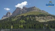 Archived webcam image showing Carezza Ski Resort: Pra di Tori - Base Station on 15 Aug 2026 at 11:48
