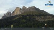 Archived webcam image showing Carezza Ski Resort: Pra di Tori - Base Station on 26 Aug 2026 at 19:54