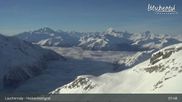 Archived webcam image showing top station gondola Gandegg-Hockenhorngrat on 17 Mar 2026 at 08:10