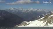 Archived webcam image showing top station gondola Gandegg-Hockenhorngrat on 15 Jun 2026 at 08:13