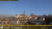 Archived webcam image showing View over the village Arzberg on 27 Mar 2026 at 07:29