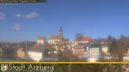 Archived webcam image showing View over the village Arzberg on 27 Mar 2026 at 12:29