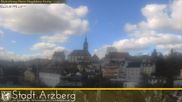Archived webcam image showing View over the village Arzberg on 27 Mar 2026 at 14:29