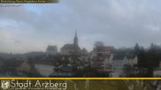 Archiviertes Webcam Bild: Blick auf die Stadt Arzberg am 29.03.2026 um 08:19 Uhr