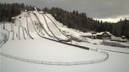 Archived webcam image showing Adler-Ski jump centre in Hinterzarten on 1 Apr 2026 at 08:45