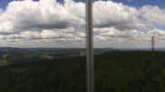Archiviertes Webcam Bild: Kickelhahn Turm - Blick über Ilmenau am 12.07.2026 um 12:03 Uhr