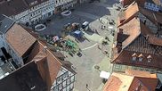 Archived webcam image showing Osterode market place on 1 Apr 2026 at 16:01