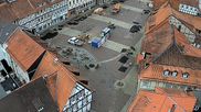 Archived webcam image showing Osterode market place on 4 Jun 2026 at 08:29