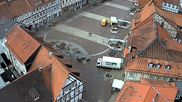 Archived webcam image showing Osterode market place on 27 Jul 2026 at 12:52