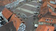 Archived webcam image showing Osterode market place on 27 Jul 2026 at 16:52