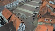Archived webcam image showing Osterode market place on 27 Jul 2026 at 18:52