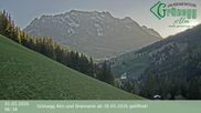 Archived webcam image showing Grünegg Alm in Dienten on 1 May 2026 at 06:44
