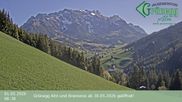 Archived webcam image showing Grünegg Alm in Dienten on 1 May 2026 at 08:44