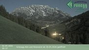 Archived webcam image showing Grünegg Alm in Dienten on 1 May 2026 at 00:44