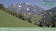 Archived webcam image showing Grünegg Alm in Dienten on 1 May 2026 at 10:44