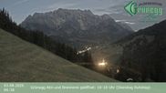 Archived webcam image showing Grünegg Alm in Dienten on 3 Aug 2026 at 04:19