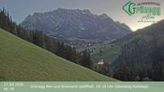 Archived webcam image showing Grünegg Alm in Dienten on 27 Sep 2026 at 06:15