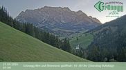 Archived webcam image showing Grünegg Alm in Dienten on 27 Sep 2026 at 07:15