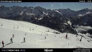 Archived webcam image showing Valley Fassa - Buffaure - red piste "Valvacin B" on 26 Feb 2026 at 12:36