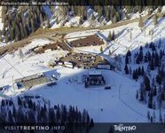 Fassatal - San Pelegrino - panorama view of the ski-piste and liftmachinery of the 