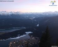 Blick vom Herzogstand über den Walchensee ins Karwendel