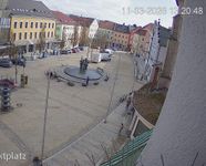Marktplatz der Kreisstadt Cham in der Oberpfalz